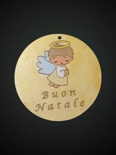 decorazione legno angioletto buon natale