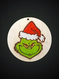 decorazione legno grinch