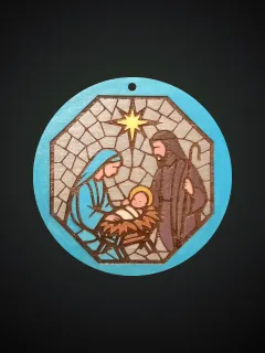 decorazione legno presepe natalizio