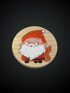 sottobicchiere legno babbo natale
