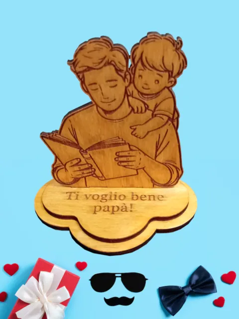 statuine legno festa papa inciso